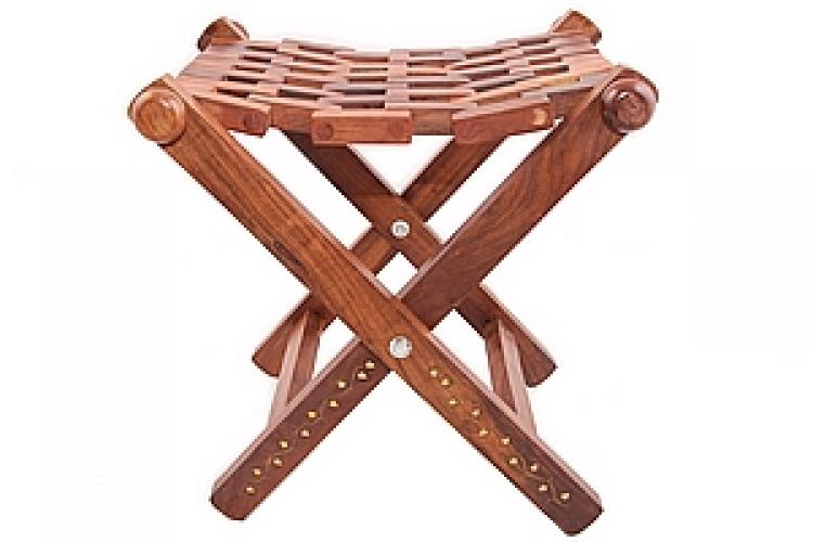 Табурет складной дачный (дерево) №98